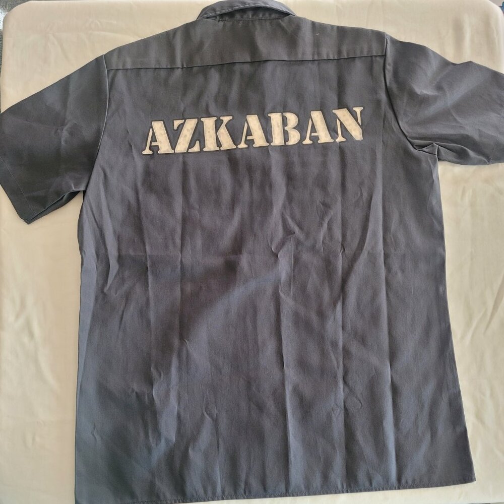 Harry Potter Sirius Black Azkaban Prison Shirt – Men's Large Cosplay Button-Up - Picture 2 of 14